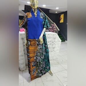 Beautiful Caftan/Kaftan Bubu Dress. Adire
